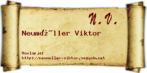 Neumüller Viktor névjegykártya