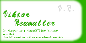 viktor neumuller business card